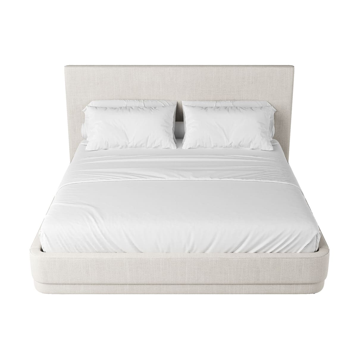 Serene Bed - Minimalist Linen Upholstered - detail view 9