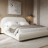 Solana Bed - Curved Boucle Modern