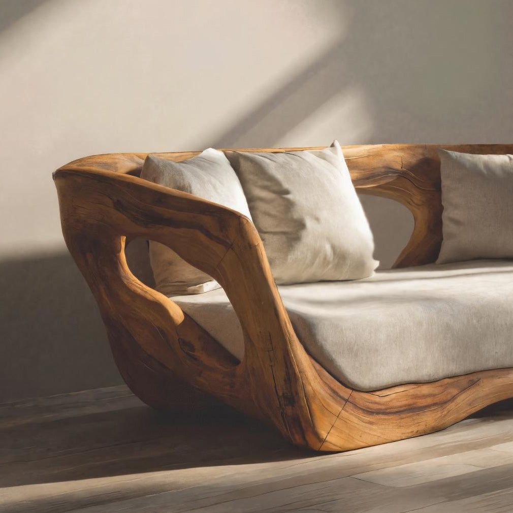 Modern Sculpted Sofa for Living Room Decor - detail view 3
