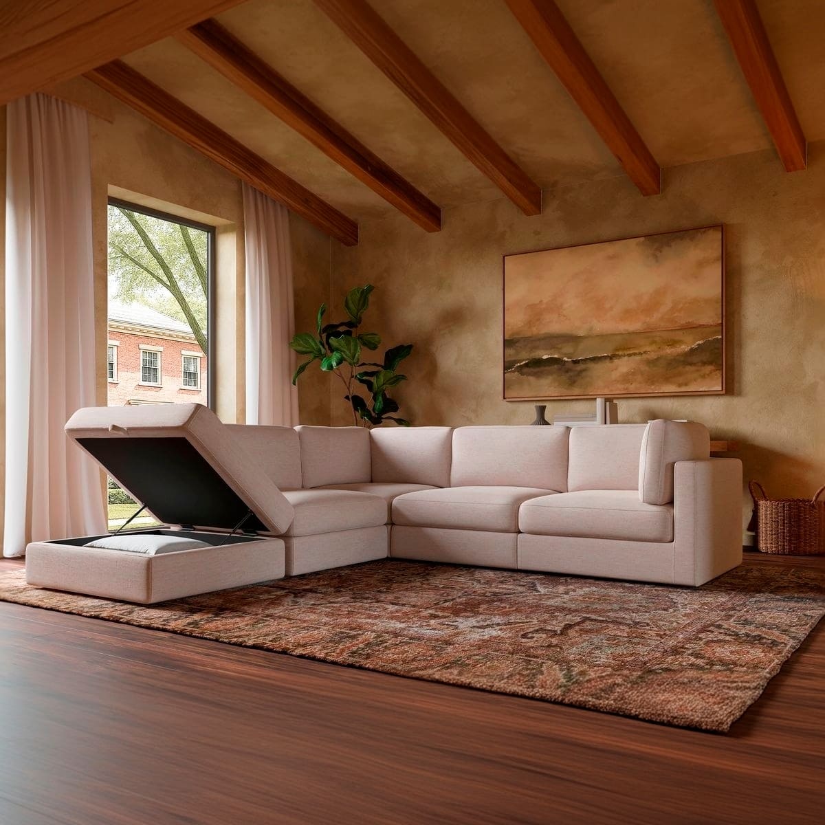 Haven 4 - Pc Modular Sofa with Ottoman - detail view 4