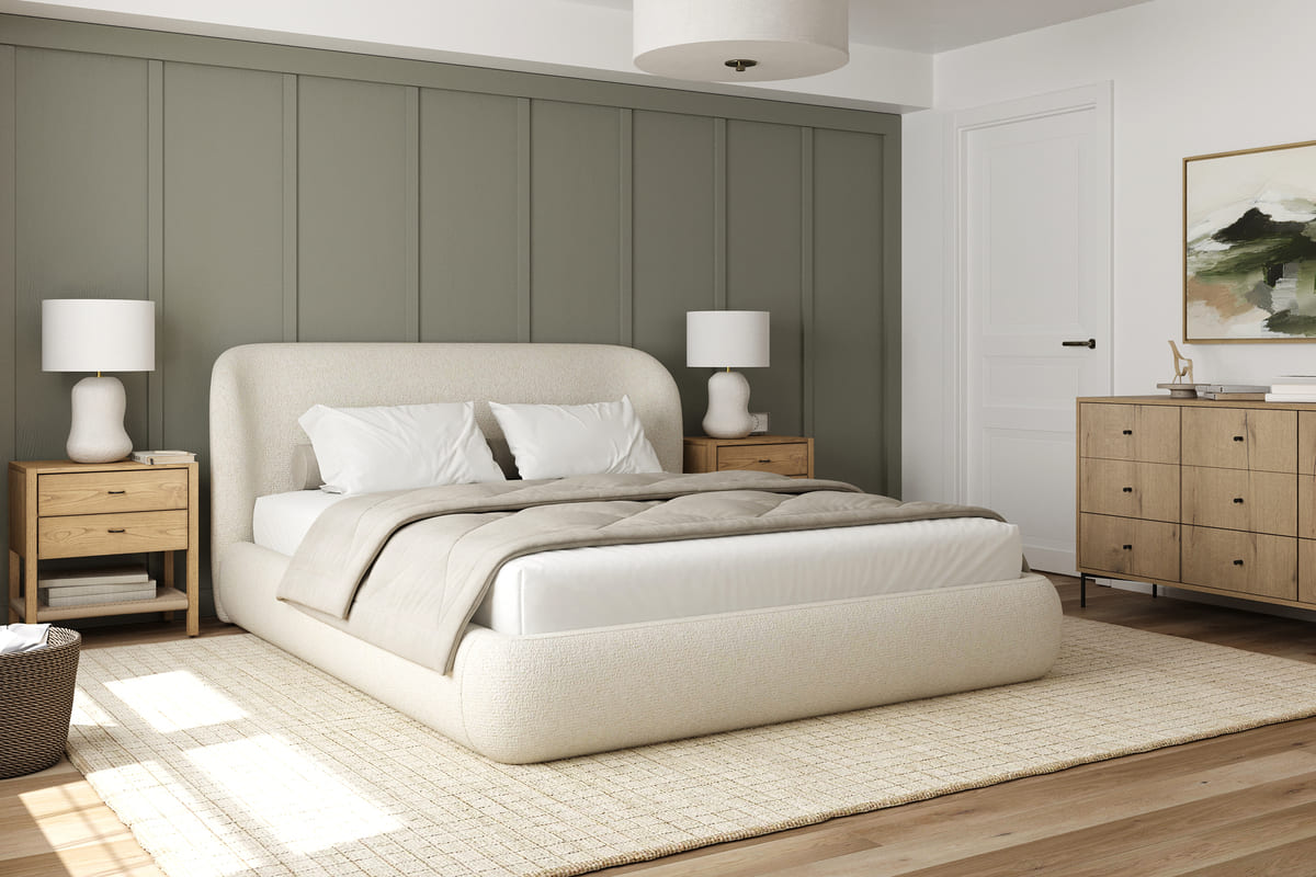 Chelsea Bed - Soft Rounded Upholstered Bed - detail view 74