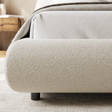 Solana Bed - Curved Boucle Modern