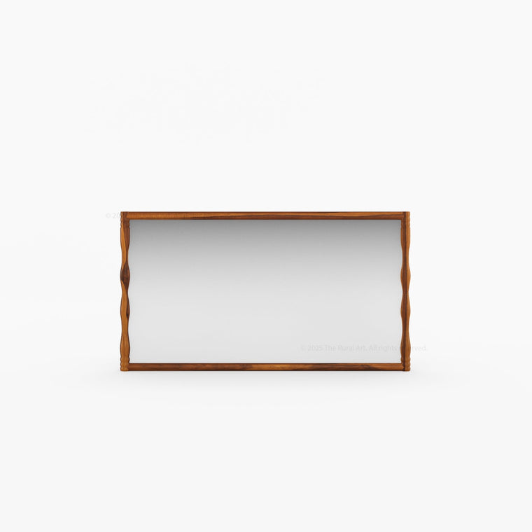 Jasper Solid Wood Mirror Frame with Sculpted Vertical Edges - alternate view