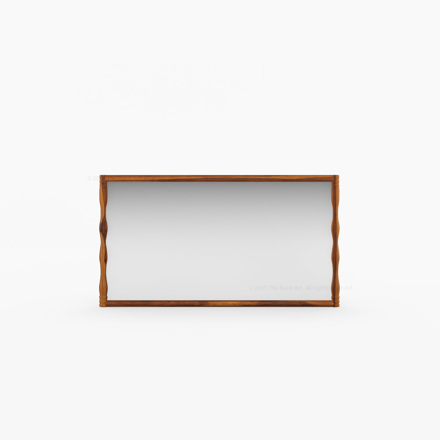 Jasper Solid Wood Mirror Frame with Sculpted Vertical Edges - alternate view