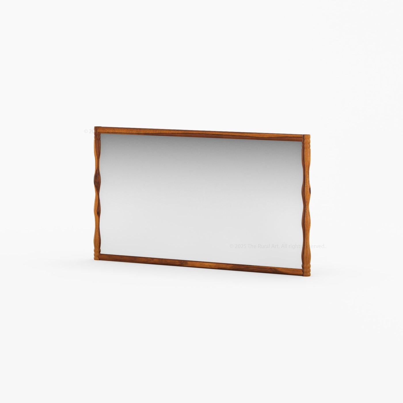 Jasper Solid Wood Mirror Frame with Sculpted Vertical Edges - detail view 4