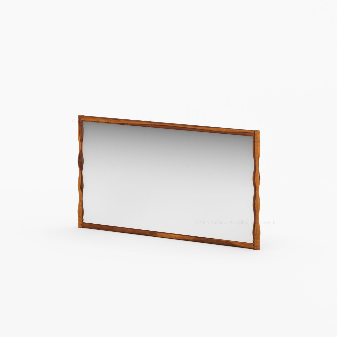 Jasper Solid Wood Mirror Frame with Sculpted Vertical Edges - detail view 5