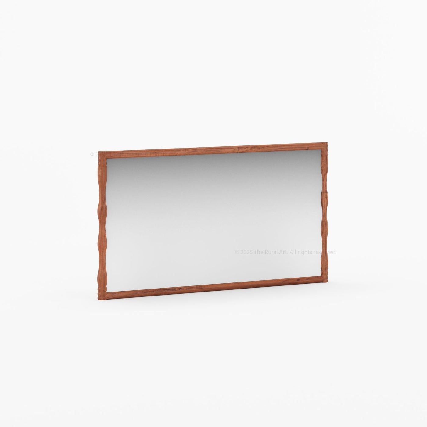Jasper Solid Wood Mirror Frame with Sculpted Vertical Edges - detail view 8