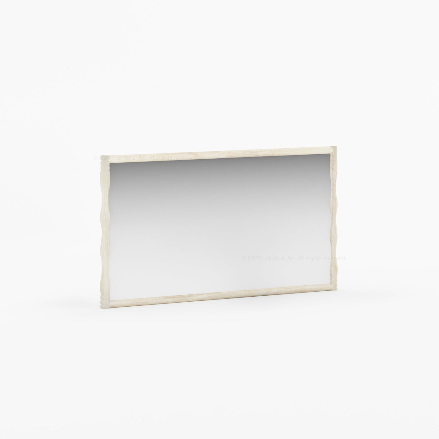 Jasper Solid Wood Mirror Frame with Sculpted Vertical Edges - detail view 9