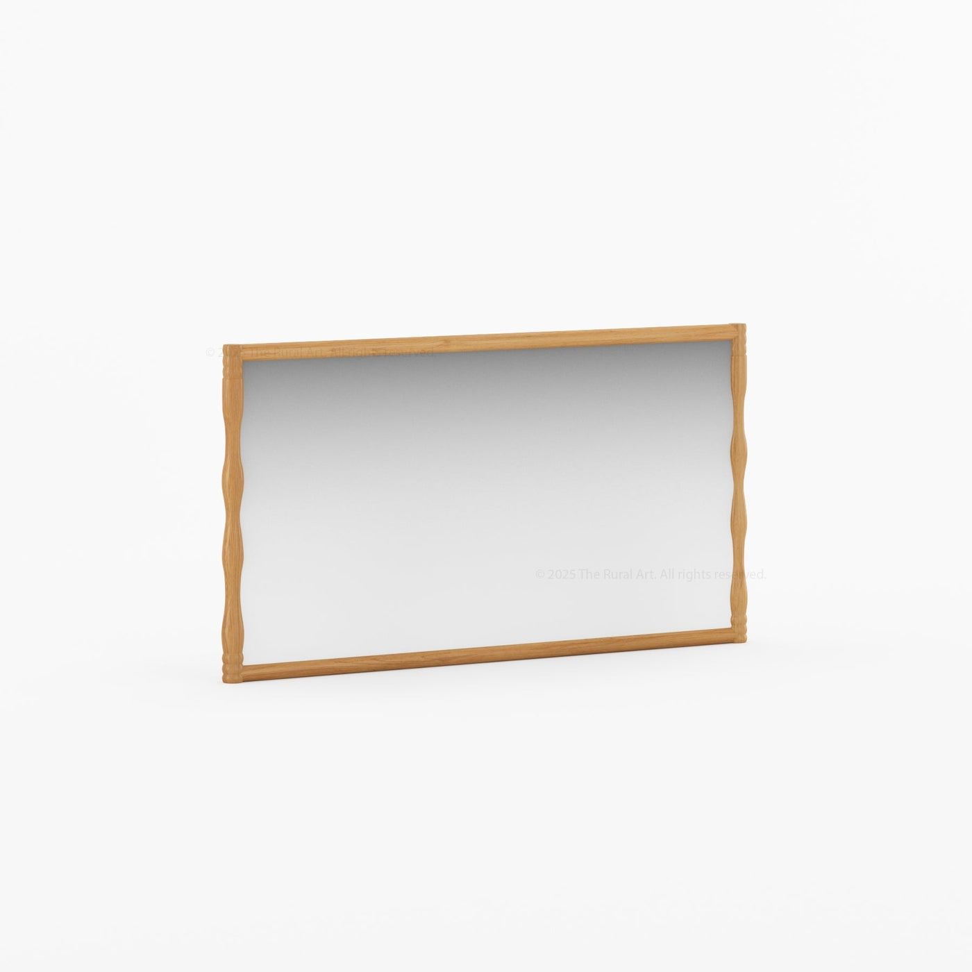 Jasper Solid Wood Mirror Frame with Sculpted Vertical Edges - detail view 10
