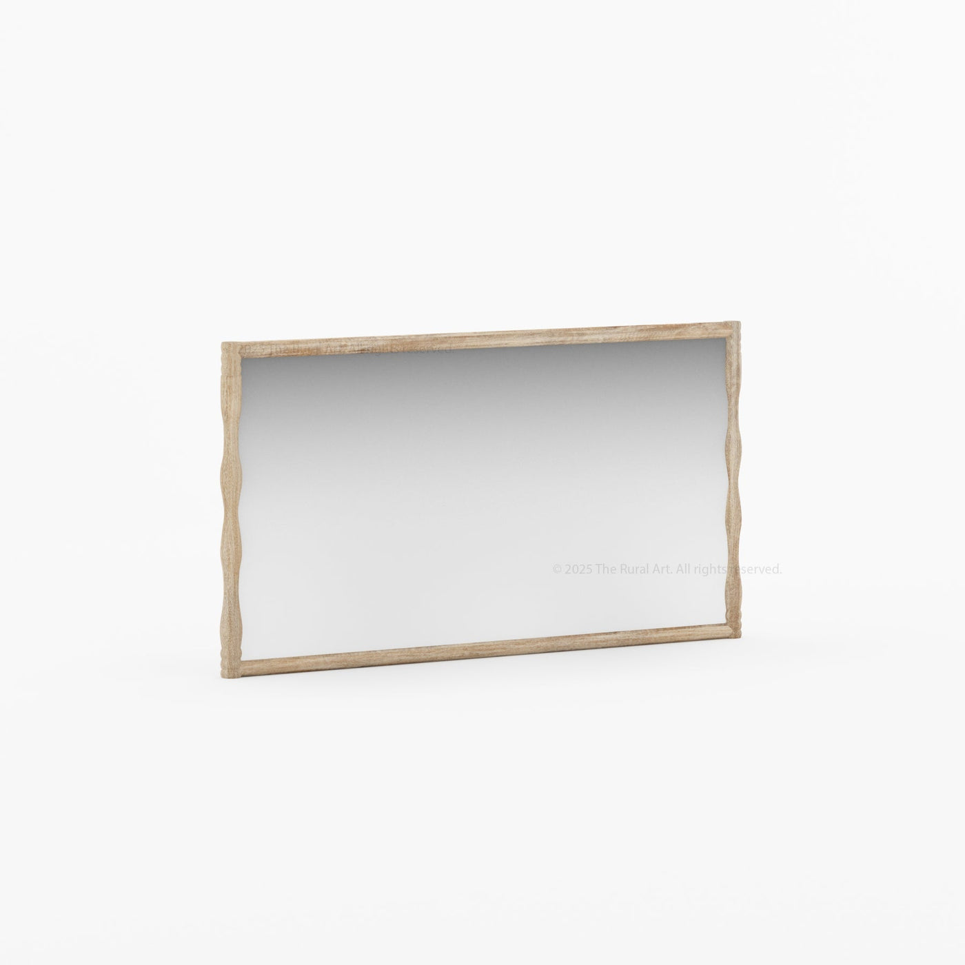Jasper Solid Wood Mirror Frame with Sculpted Vertical Edges - detail view 11