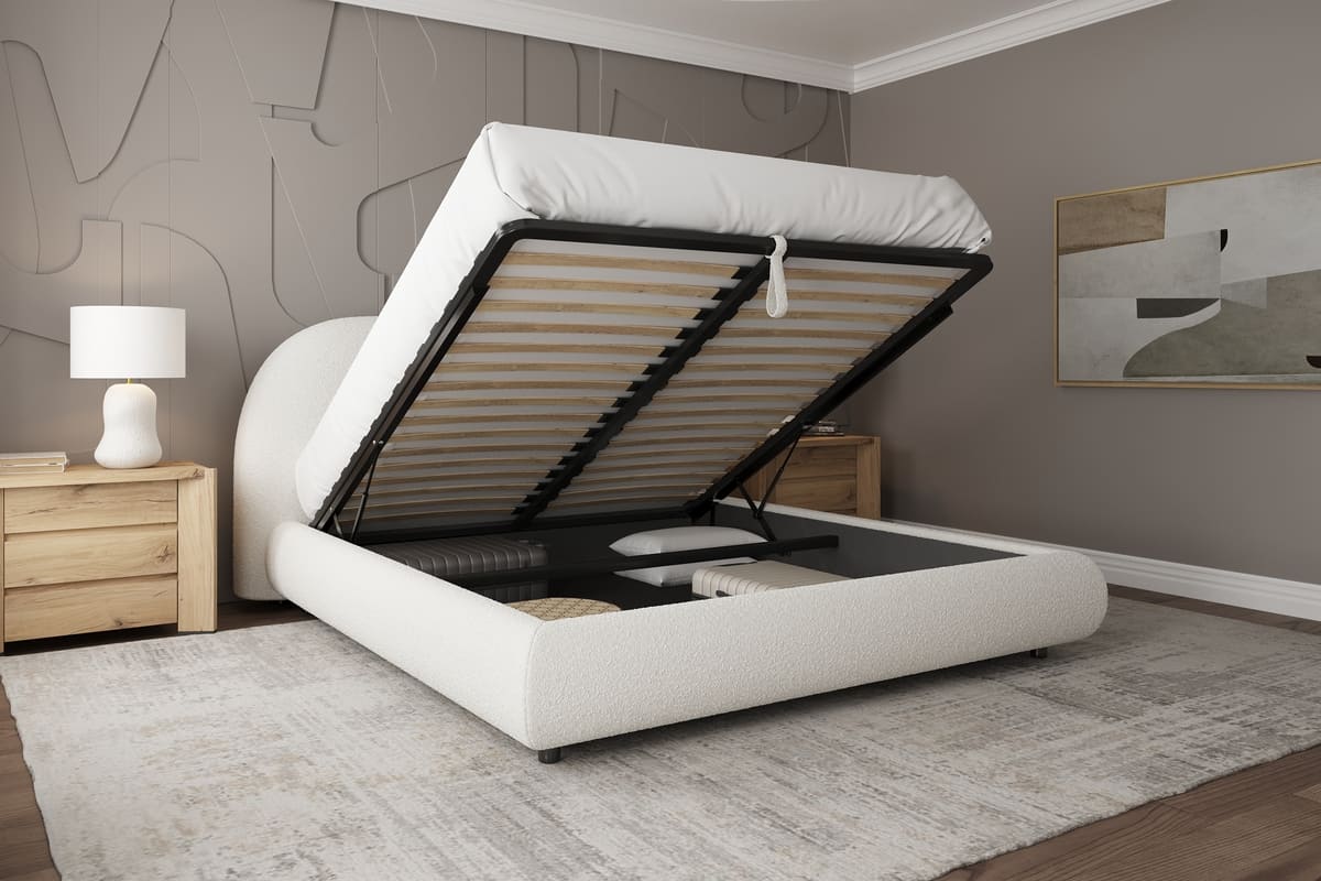 Stella Storage Bed - Boucle Contemporary - detail view 6