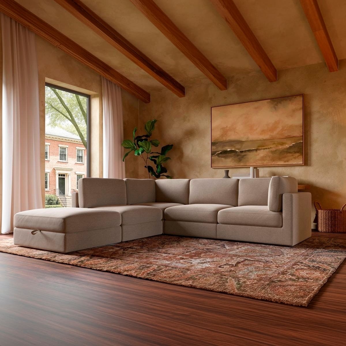 Haven 4 - Pc Modular Sofa with Ottoman - detail view 37