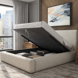 Noelle Storage Bed - Lift - Up Storage - Linen Fabric