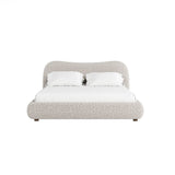 Oliver Bed - Curved Boucle Upholstered