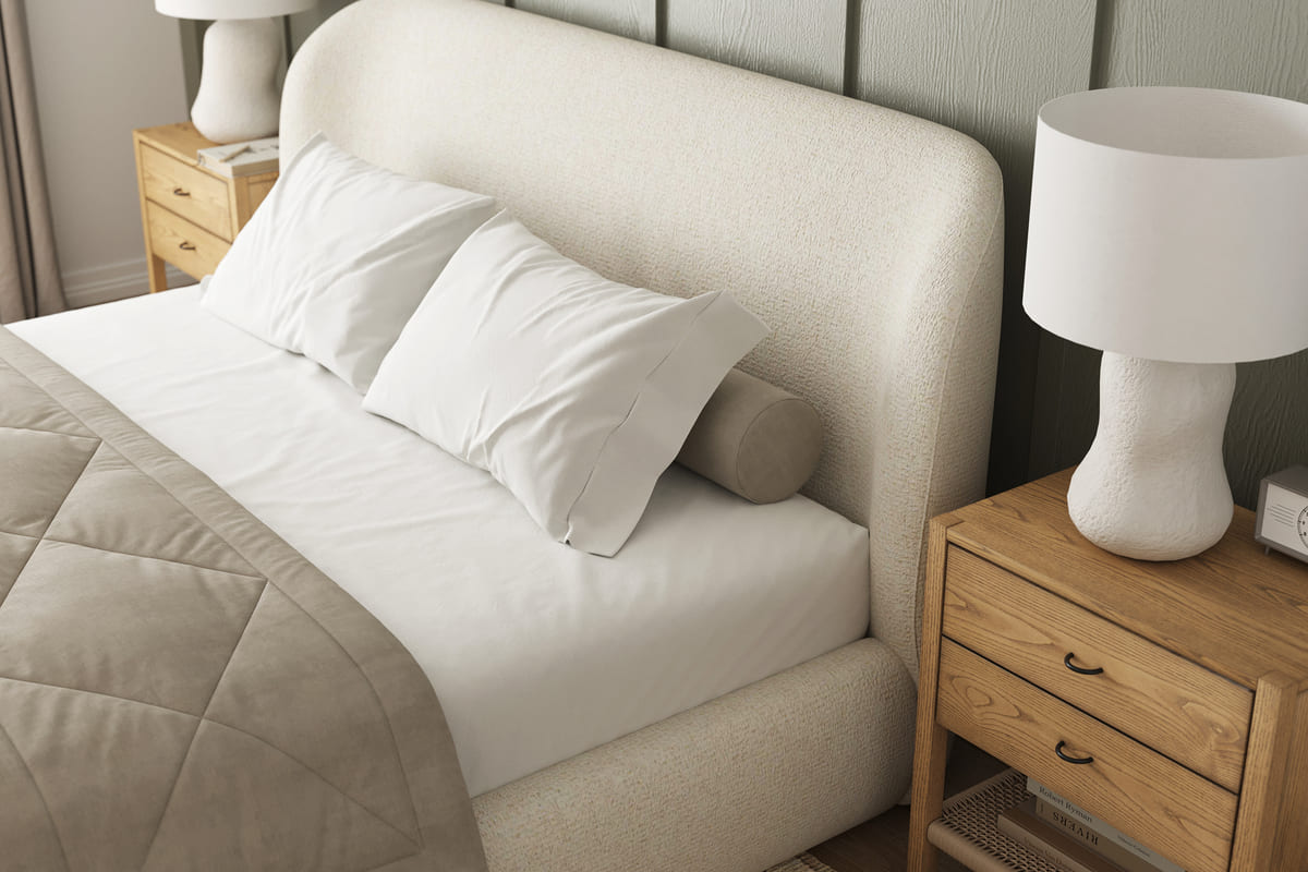 Chelsea Bed - Soft Rounded Upholstered Bed - detail view 75