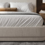Serene Bed - Minimalist Linen Upholstered