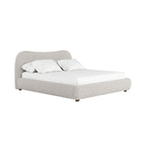 Oliver Bed - Curved Boucle Upholstered
