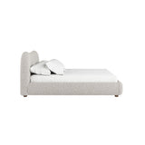 Oliver Bed - Curved Boucle Upholstered