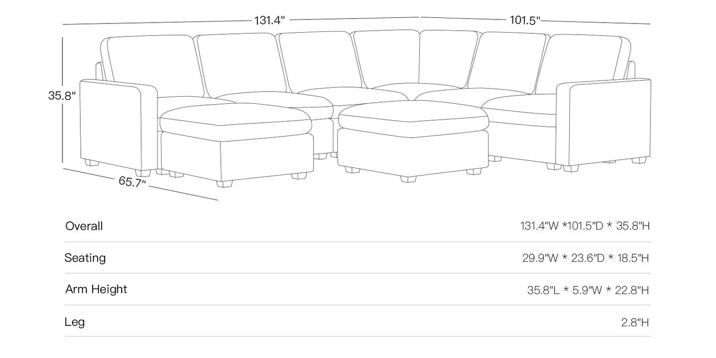 Sofinity Storage Sectional Couch - detail view 10