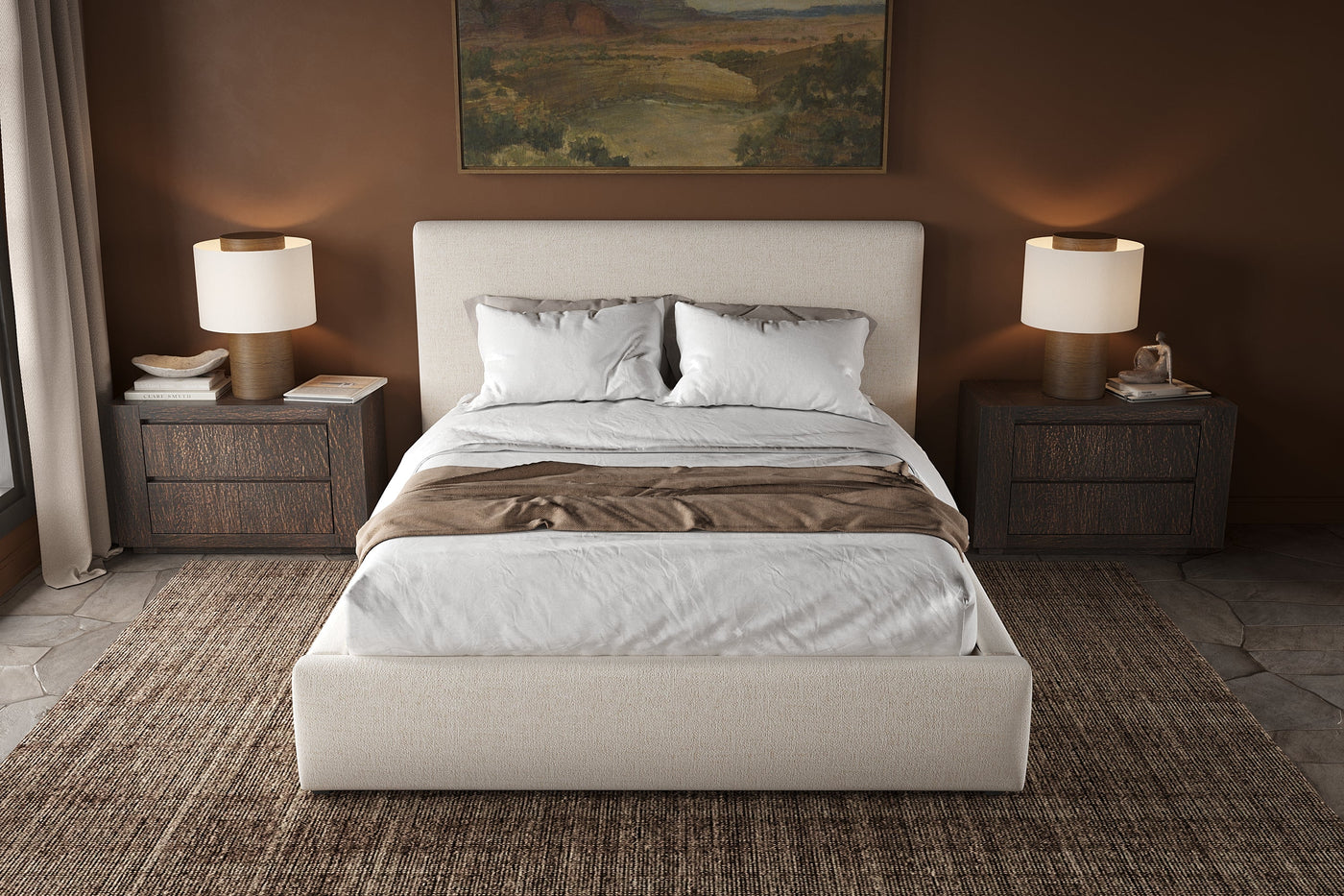 Noelle Storage Bed - Lift - Up Storage - Linen Fabric - detail view 12