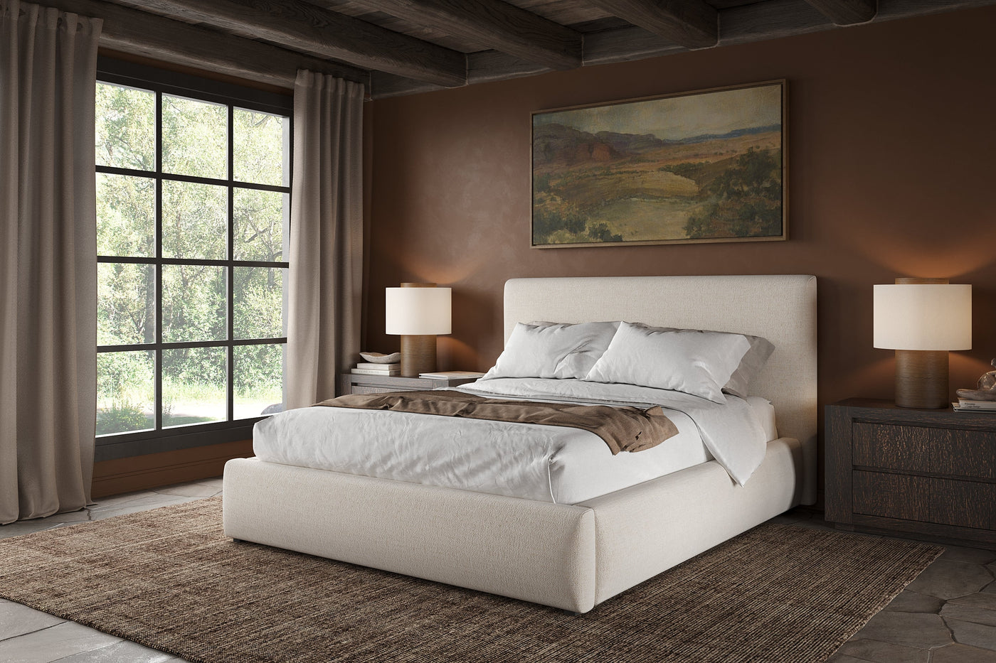 Noelle Storage Bed - Lift - Up Storage - Linen Fabric - detail view 10