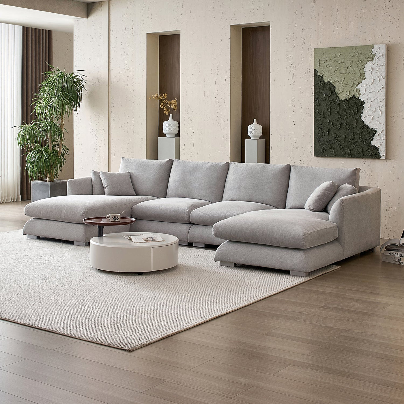 Feathers U - Sectional - detail view 80