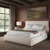 Quinky Bed - Linen Padded Headboard Bed