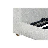 Oliver Bed - Curved Boucle Upholstered