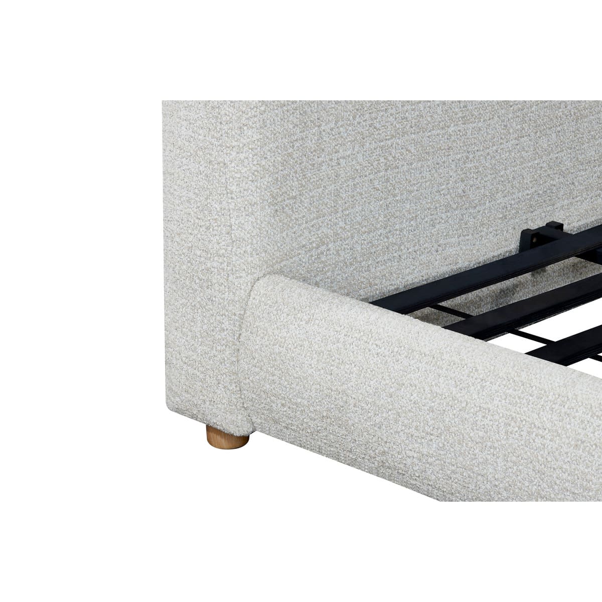 Oliver Bed - Curved Boucle Upholstered - detail view 13