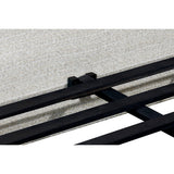 Oliver Bed - Curved Boucle Upholstered