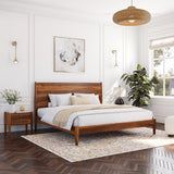 Searcy Solid Wood Platform Bed with Headboard & Slats