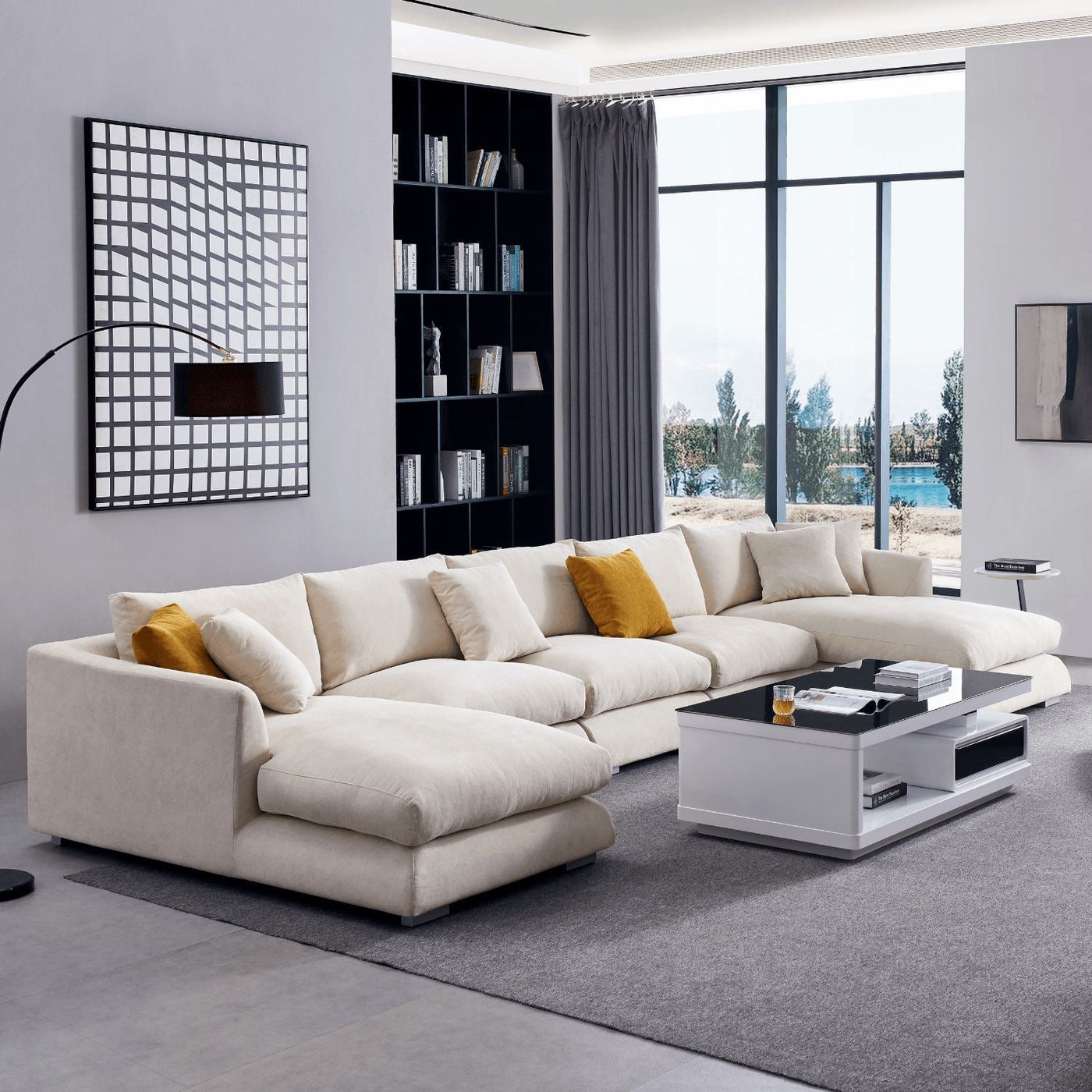Feathers U - Sectional - alternate view