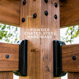 Tuscany Corner Pergola with Conversation Seating - Bamboo Panels