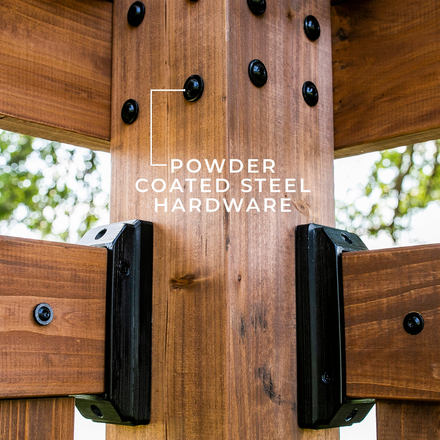 Tuscany Corner Pergola with Conversation Seating - Bamboo Panels - detail view 9