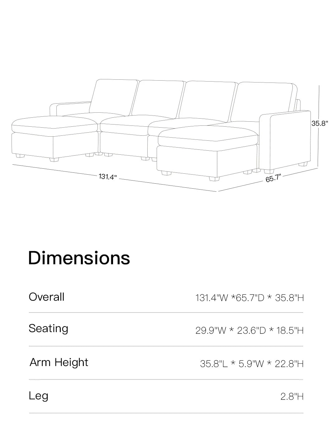 Sofinity U - Sectional - detail view 11