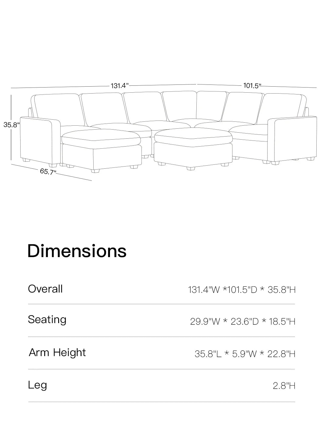Sofinity Storage Sectional Couch - detail view 11