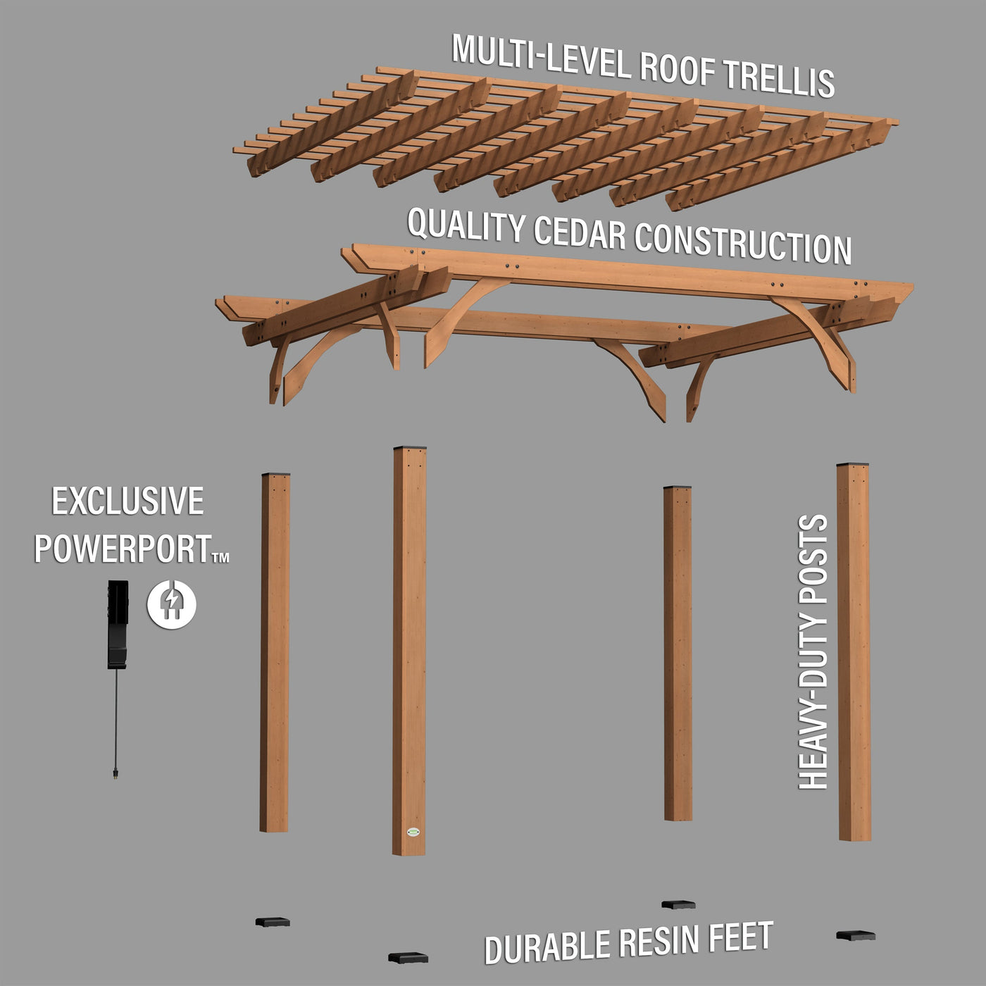 12X10 Beaumont Pergola - detail view 9