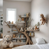 Artistic Solid Wood Kids Bookshelf for Bedroom or Playroom