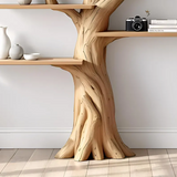Custom Hanging Oak Tree-Shaped Bookshelf