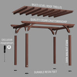 14X10 Somerville Pergola - Walnut Stain