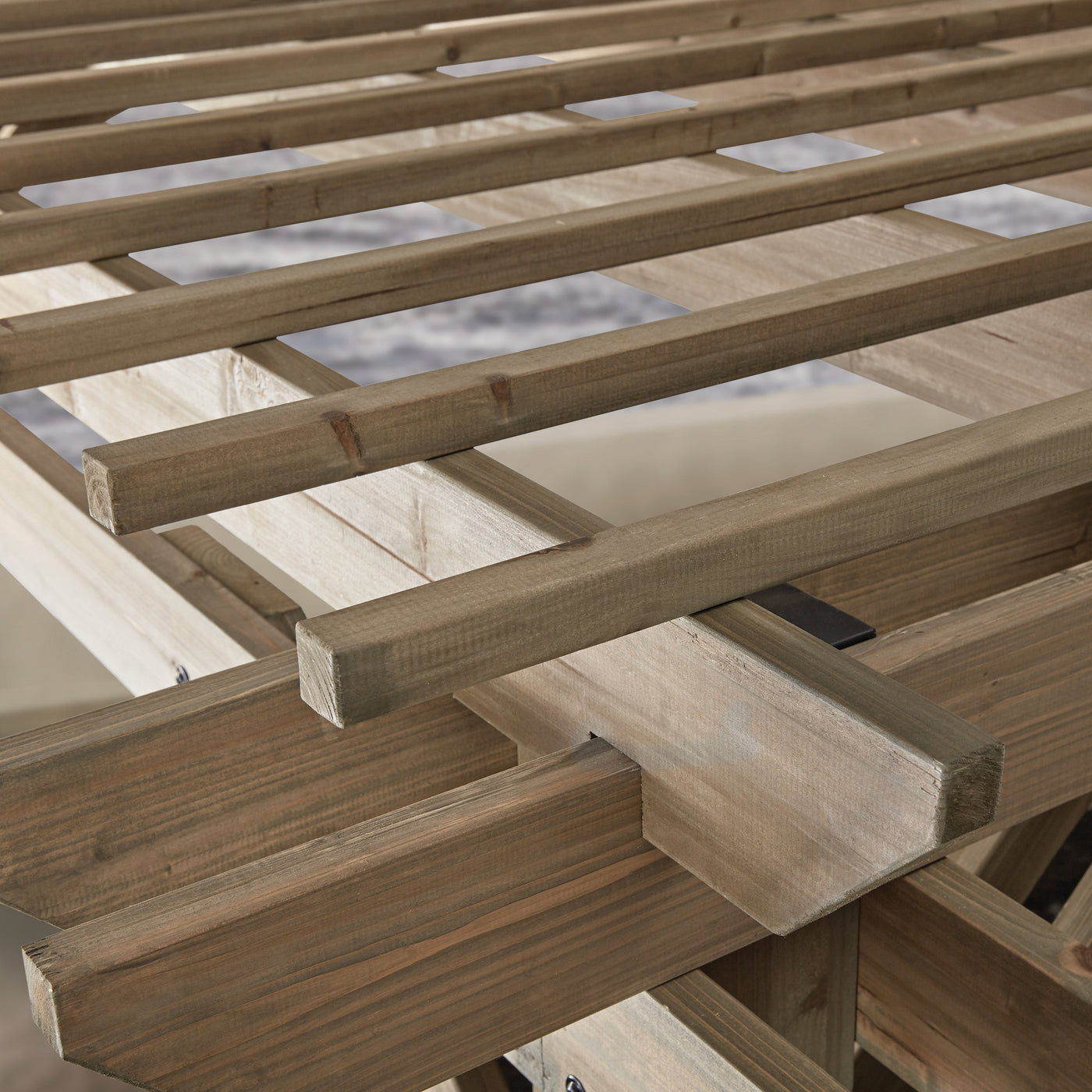 14X10 Somerville Pergola - Barnwood Stain - detail view 6