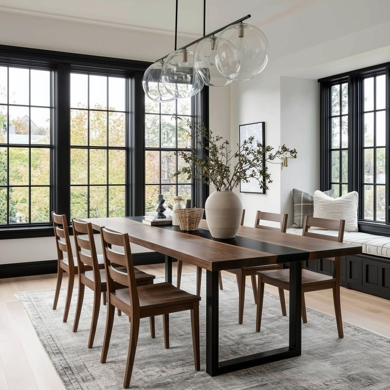 Epoxy Walnut Dining Table - alternate view