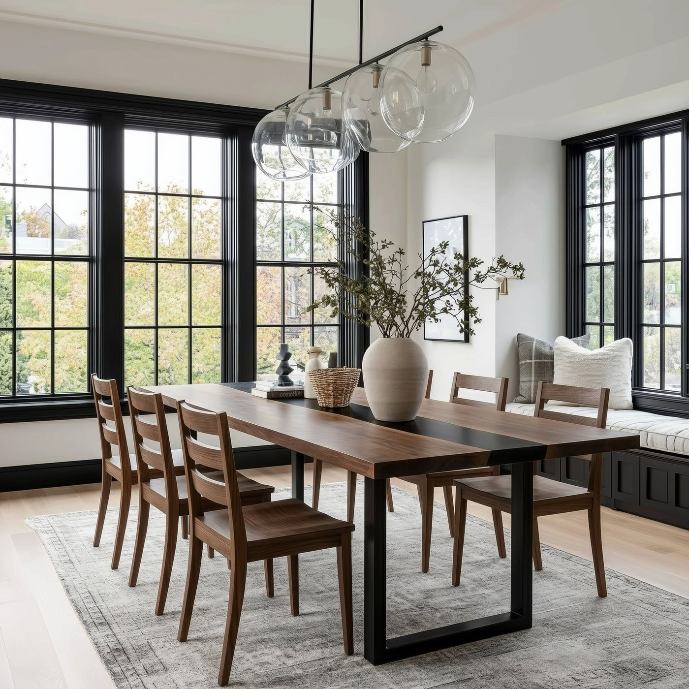 Epoxy Walnut Dining Table - alternate view