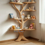 Rustic Solid Wood Tree Bookshelf for Kids - SINLKITB528