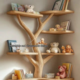 Rustic Solid Wood Tree Bookshelf for Kids - SINLKITB528