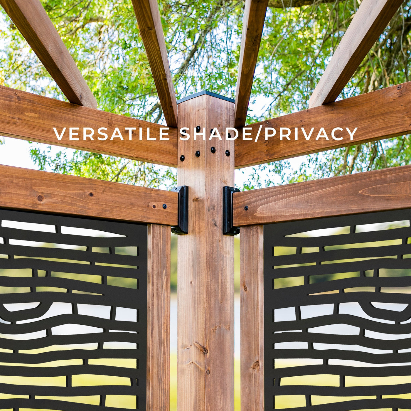 Verona Corner Pergola - Bamboo Panels - detail view 4
