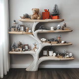 Montessori - Inspired Tree Bookshelf - Handmade Wooden Wall Shelf for Kids Room