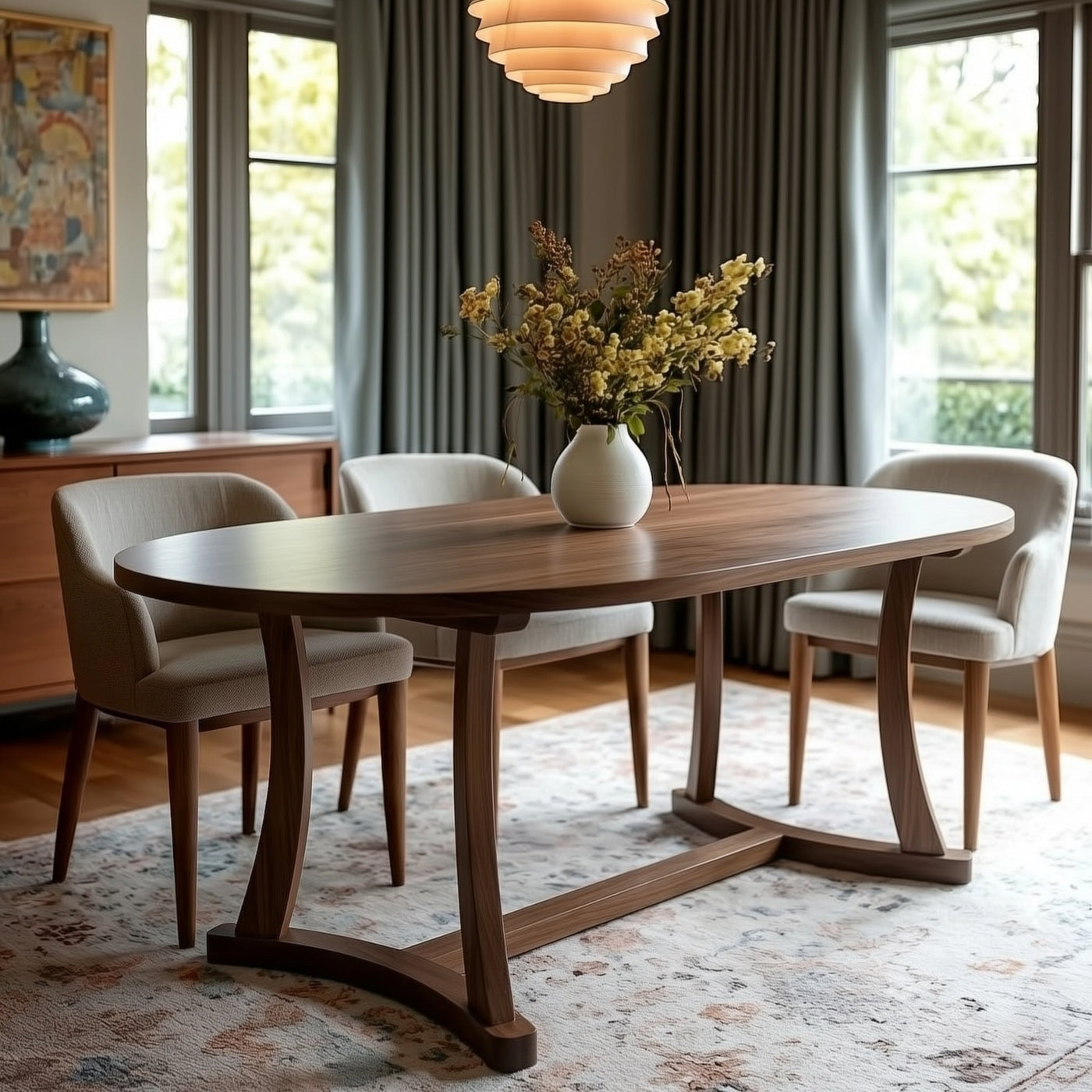 The Bartlett Oval Dining Table - detail view 3