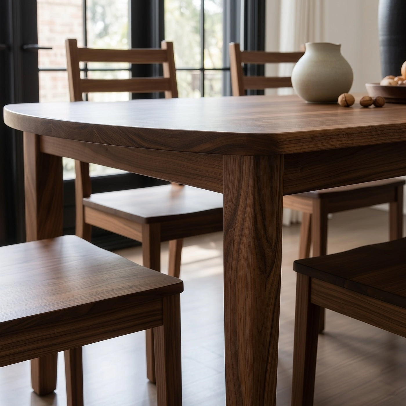 The Phillips Walnut Dining Table - detail view 3