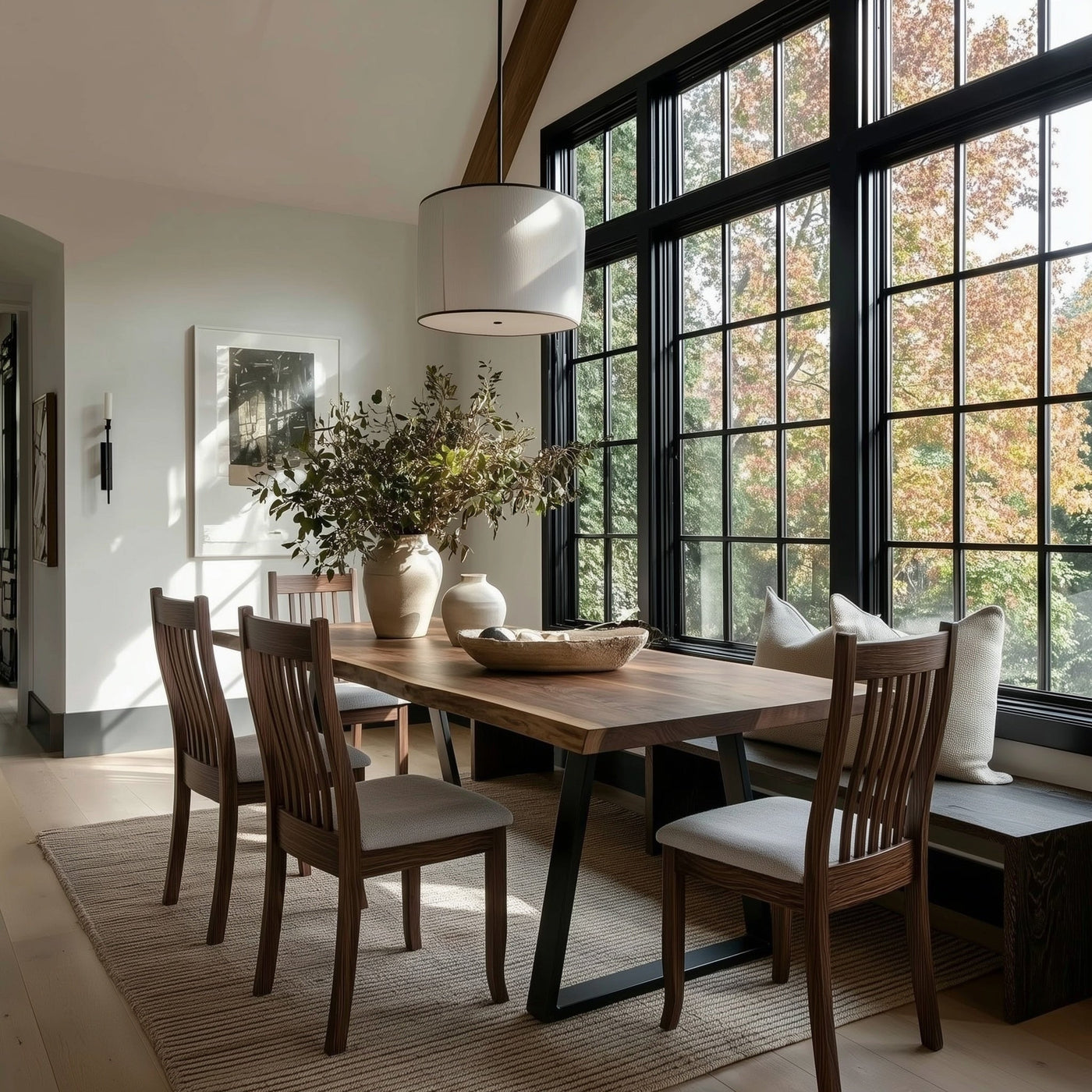 The Taber Live Edge Walnut Dining Table - detail view 3